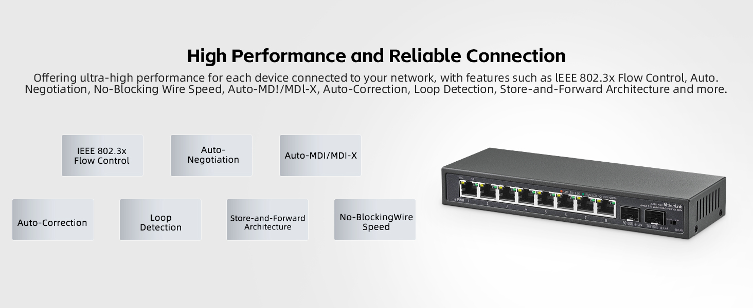 8-Port 2.5G Ethernet Switch with 2-Port 10G SFP+