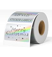 Holographic Silver Thermal Sticker Labels 2.25"x1.25" - BESTIKER Printable Holographic Stickers -...