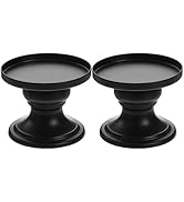 VILLCASE 2pcs Candle Holders for Pillar Candle - Metal Decorative Candlestick Holders Stand for H...