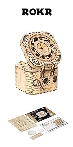 ROKR 3D Wooden Puzzles Marble Run Set - Mechanical Model Kit for Adults DIY Roller Coaster Toys Gift...