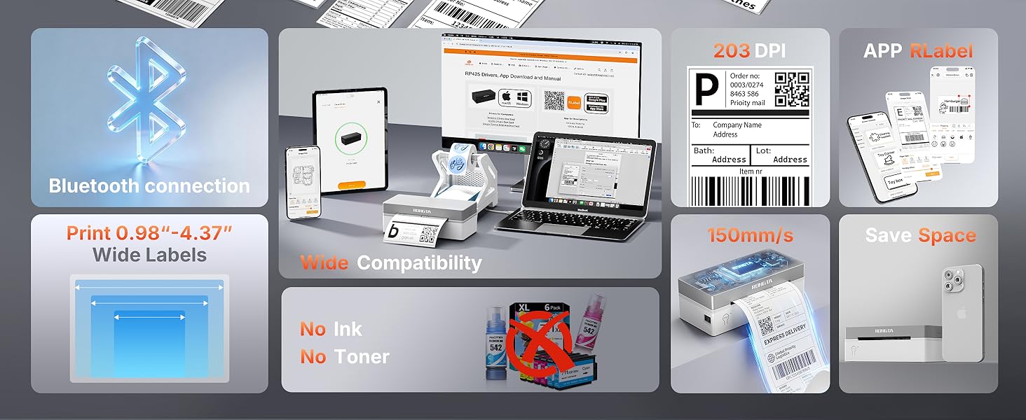 Bluetooth Thermal Label Printer