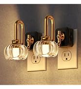 DORESshop LED Night Light[2 Pack], Night Lights Plug into Wall, 0%-100% Silde Brightness Adjustab...