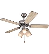 COMMERCIAL COOL 42” Contemporary Ceiling Fan with Lights, Cools up to 175 Sq. Ft., Ideal for Medi...