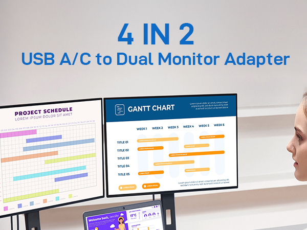 hdmi splitter for dual monitors extended display