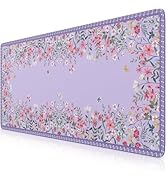 iCasso Desk Mat for Keyboard and Mouse,Cute Desk Pad Large,Anti-Slip Floral Computer Mat for Wome...