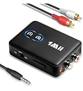 1Mii RCA Bluetooth 5.3 Adapter for TV, 3.5mm AUX Bluetooth Transmitter Receiver for 2 AirPods or ...
