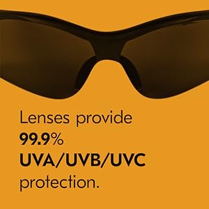 KleenGuard Lenses provide 99.9% UVA/UVB/UVC protection