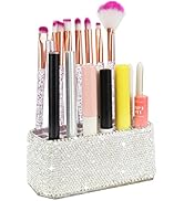 KEYPOWER Makeup Beauty Brush Bling Crystal Luxury Organizer for Slim Handles | 26 Space Cosmetic ...
