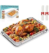 Xumilas Extra Large Air Fryer Basket for Oven, 18.7"x12.8" Stainless Steel Baking Pan &amp; Crisper T...