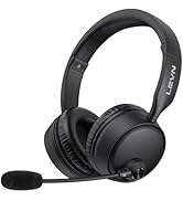 LEVN Bluetooth Headset with Microphone, Wireless Headset with Mic & Mute Button, 60 Hrs Working T...