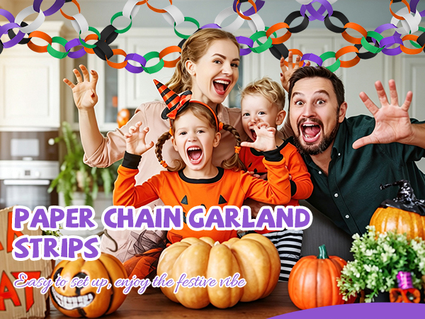 Halloween Color Paper Chain Strips
