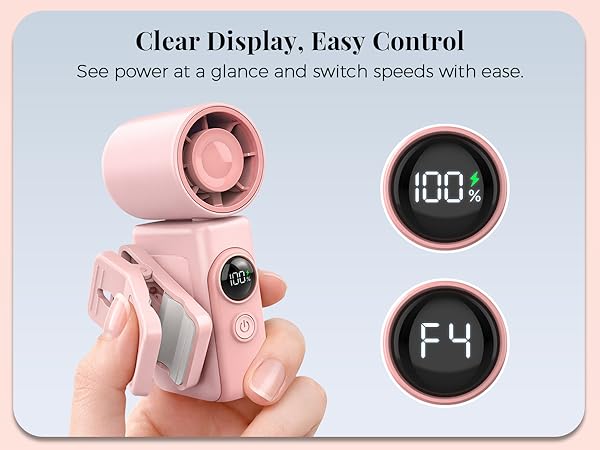 Clear Display, Easy Control See power at a glance and switch speeds with ease.