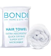 Bondi SPA Microfiber Hair Towel – Dries Hair 50% Faster – Anti-Frizz – Highly Absorbent &amp; Super S...