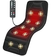 COMFIER Full Body Massage Mat with Heat, 10 Vibration Motors, 4 Heating Zones, 30-Minute Auto Shu...