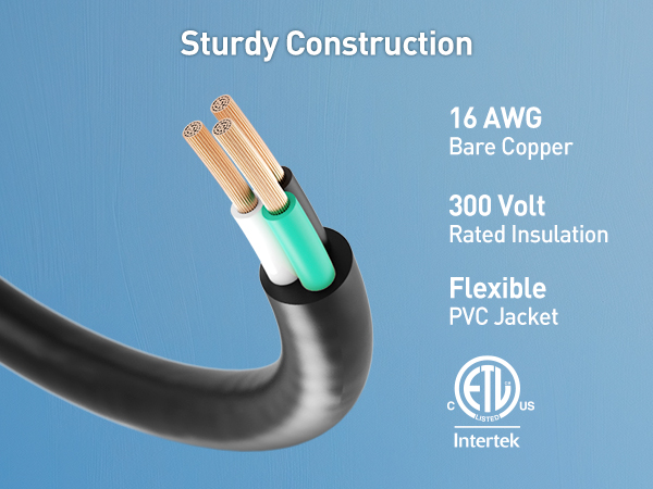 360° Rotating Flat Plug Short Extension Cord