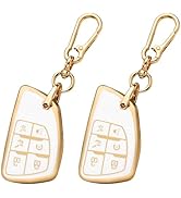 PIFOOG White Key Fob Cover for GMC Yukon Chevy Tahoe Suburban 1500 2024 2023 2022 2021 6 Button C...