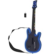 JJDWIN Wireless Guitar Hero Controller for PS4/PS3/PC, Rock Band & Clone Hero Games with RGB Ligh...