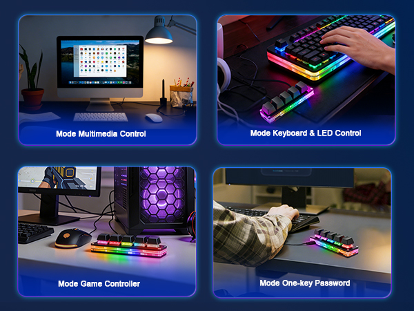 5 key mini mechanical programmable gaming keypad macro OSU keyboard