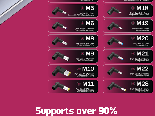 90W Universal laptop charger