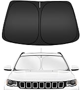 ARISMOTOR Windshield Sun Shade for Jeep Compass 2017-2024, Custom Fit Foldable Front Window Sunsh...