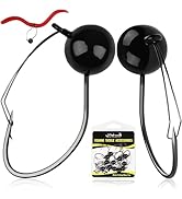 Fishing tackle accessory featuring two black spherical weights with curved metal hooks. Includes a red cord and packaging showing 'Fishing Tackle Accessories' text.