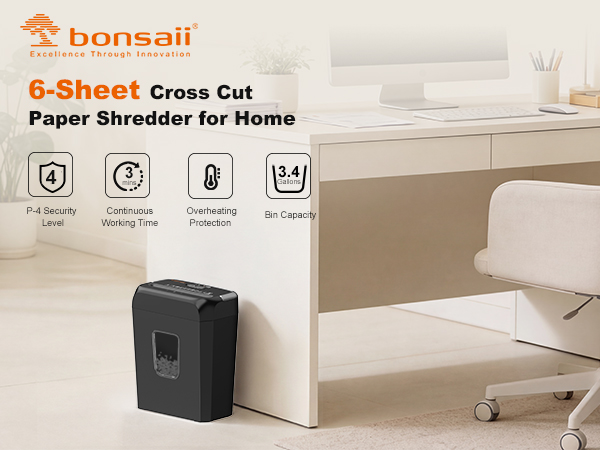 Bonsaii Paper Shredder for Home Use