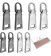 BEADNOVA Zipper Pull Replacement Repair Metal Zipper Pull Tab for Luggage Suitcase Backpack Jacke...