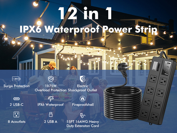 waterproof extension cord