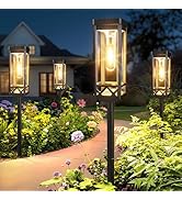 KOOPER Taller Solar Pathway Lights Outdoor, 8 Pack Upgraded Brighter Solar Garden Lights Solar Po...