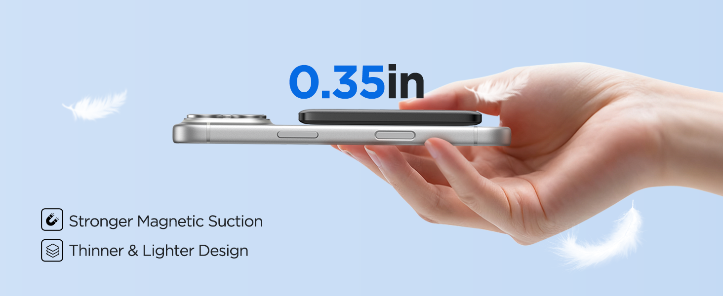 for Magsafe Power Bank,5000mAh Ultra Slim Magnetic Phone Charger Portable Magsafe Battery Pack