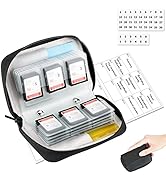 (24 SD + 4 CF) 28 Slots SD Card Holder Case with Labels, Memory Card Storage Organizer for 24 SD ...