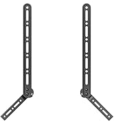 WALI Sound Bar Mount Bracket, for Mounting Above or Under TV, with Adjustable 3 Angled Extension ...