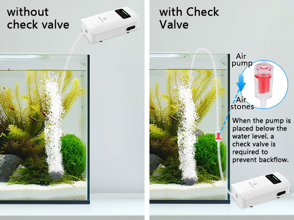 rechargeable air pump aquarium