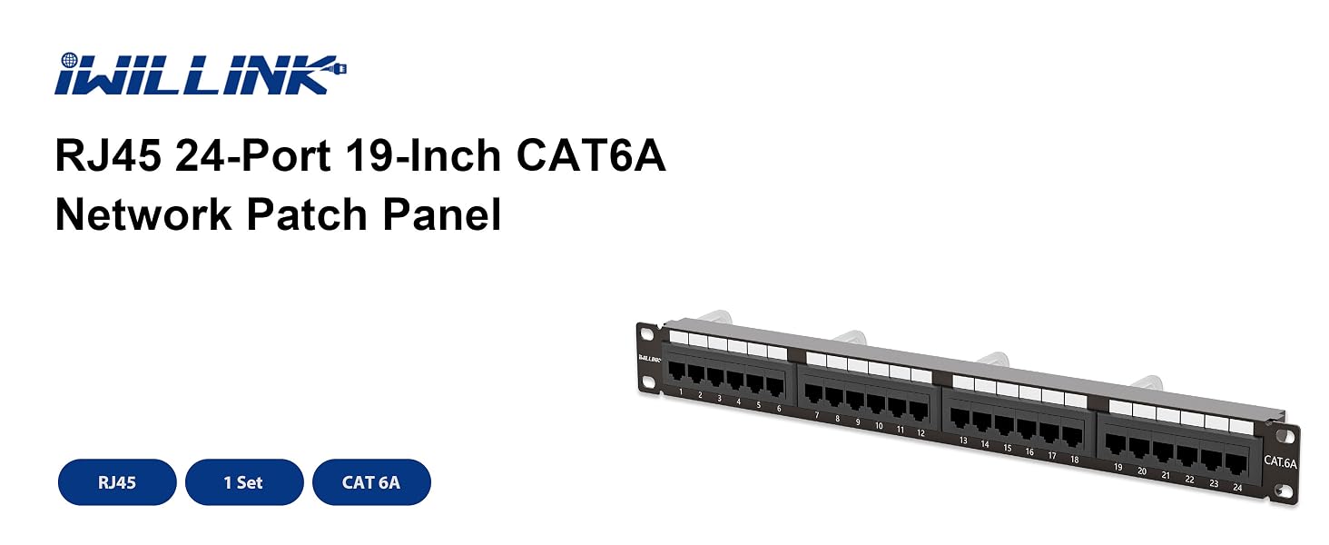 iwillink 24-port Cat6a Patch Panel