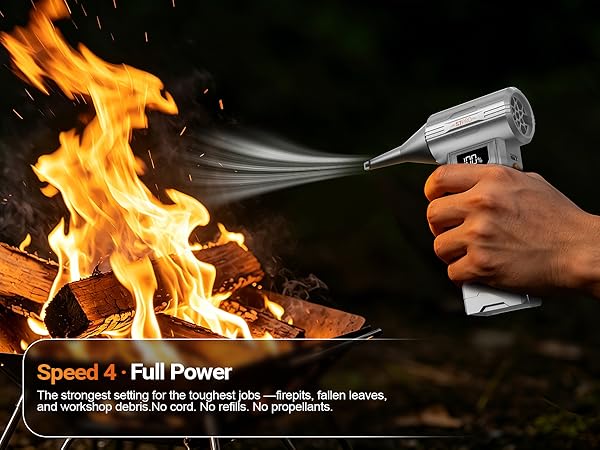 Hopetool S7 Pro Speed 4 Full Power mode for maximum outdoor airflow