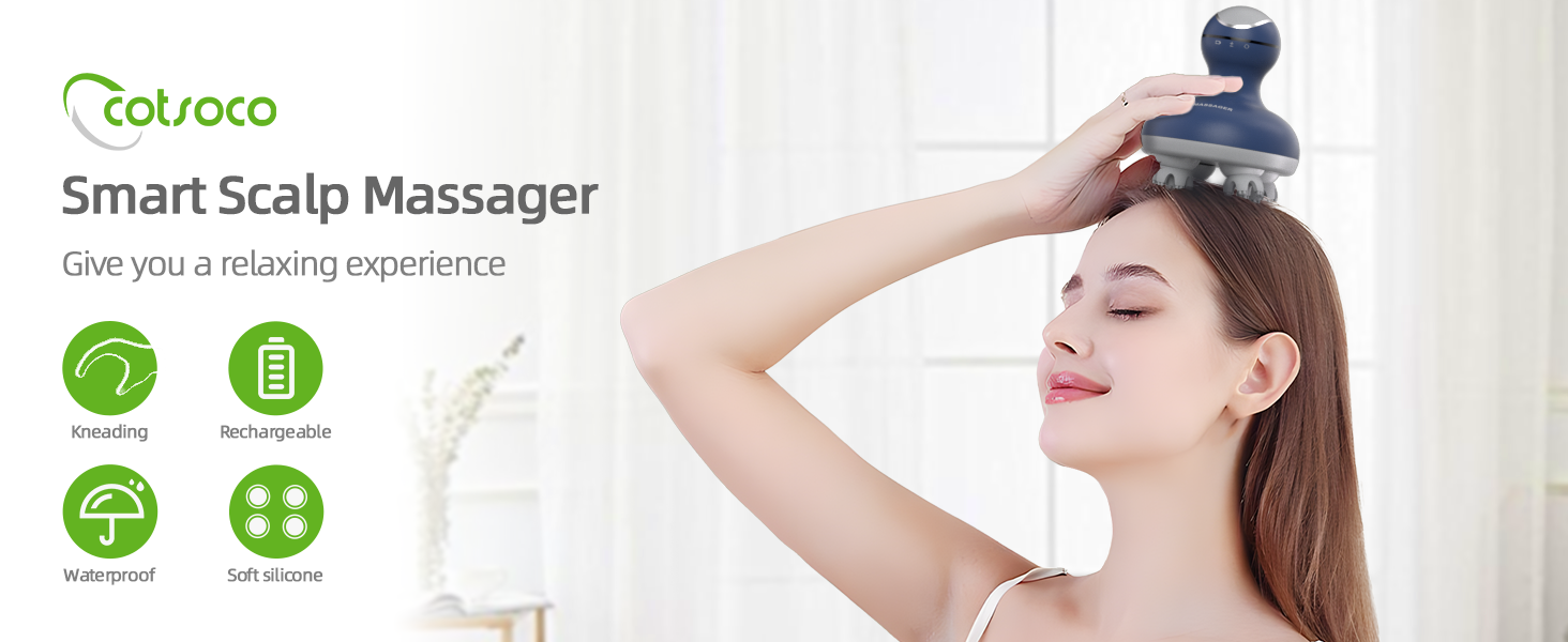 head massager, scale massager, hair massager, Electric Scalp Massager Waterproof