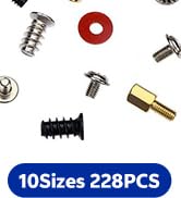 matell 228PCS Computer PC Spacer Screws Assortment Kit,Hard Drive Computer Case Motherboard Fan P...