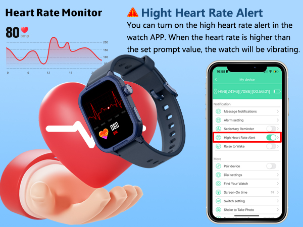 kids watch withe heart rate monitor