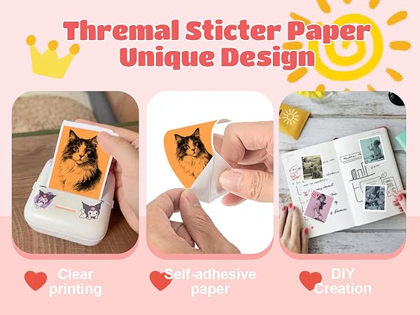mini printer sticker paper mini thermal printer sticker paper thermal sticker paper