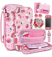 TIKOdirect Switch Lite Carrying Case, Shockproof Portable Travel Bag, Screen Protectors, Thumb Gr...