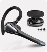 YUEHEMEI Bluetooth Headset, V6.0 Wireless Bluetooth Earpiece with 400mAh Charging Case 72 Hours T...