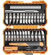 MulWark 32-Piece Precision Hobby Knife Set - Exacto Knife Set For Modeling - Craft Knife Handle C...