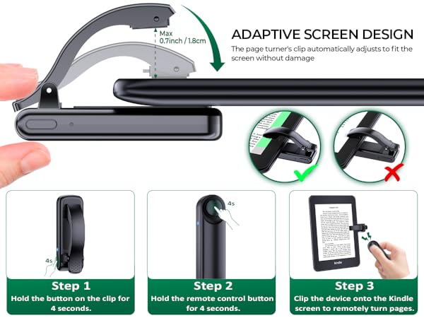 Kindle Holder with Page Turner Remote