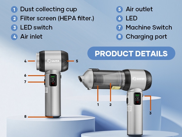 20000PA Suction with Upgraded Motor