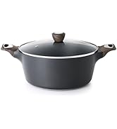 SENSARTE Nonstick Stock Pot with Lid, 2.6/4.5/6.6 QT Soup Pot Casserole Pot, Healthy Pasta Pot, L...