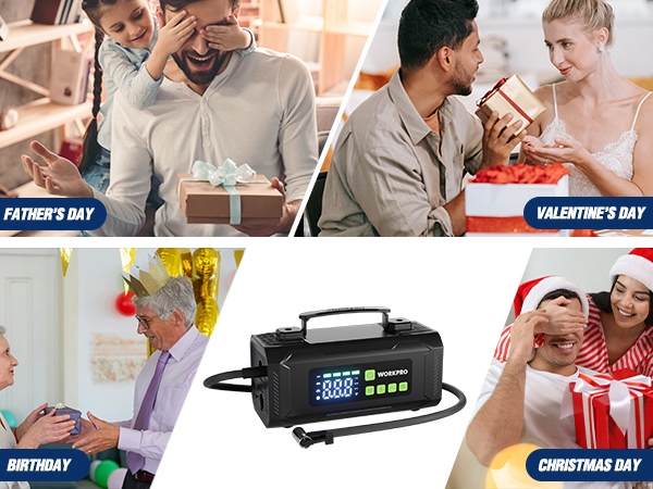 WORKPRO 12V Portable Air Inflator