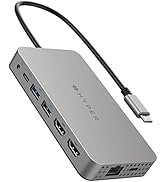HyperDrive M1 M2 MacBook Pro USB C Hub -10-in-1 USB Hub Dual 4K HDMI, Ethernet, USB-A, USB C Adap...