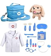 Doctor Kit for Toddlers 3-5 Doctors Play Set Toddler Girl Dog Puppy Vet Kit Kids Veterinarian Pla...