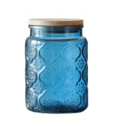 ANSQU Vintage Glass Jar, 23.7oz Vintage Colored Mason Jar, Candy Jar/Sugar Container for Kitchen ...