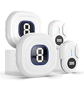 CallToU Caregiver Pager, 12min Ultra-Long Ringtone Alert Button for Seniors Wireless Call Buttons...
